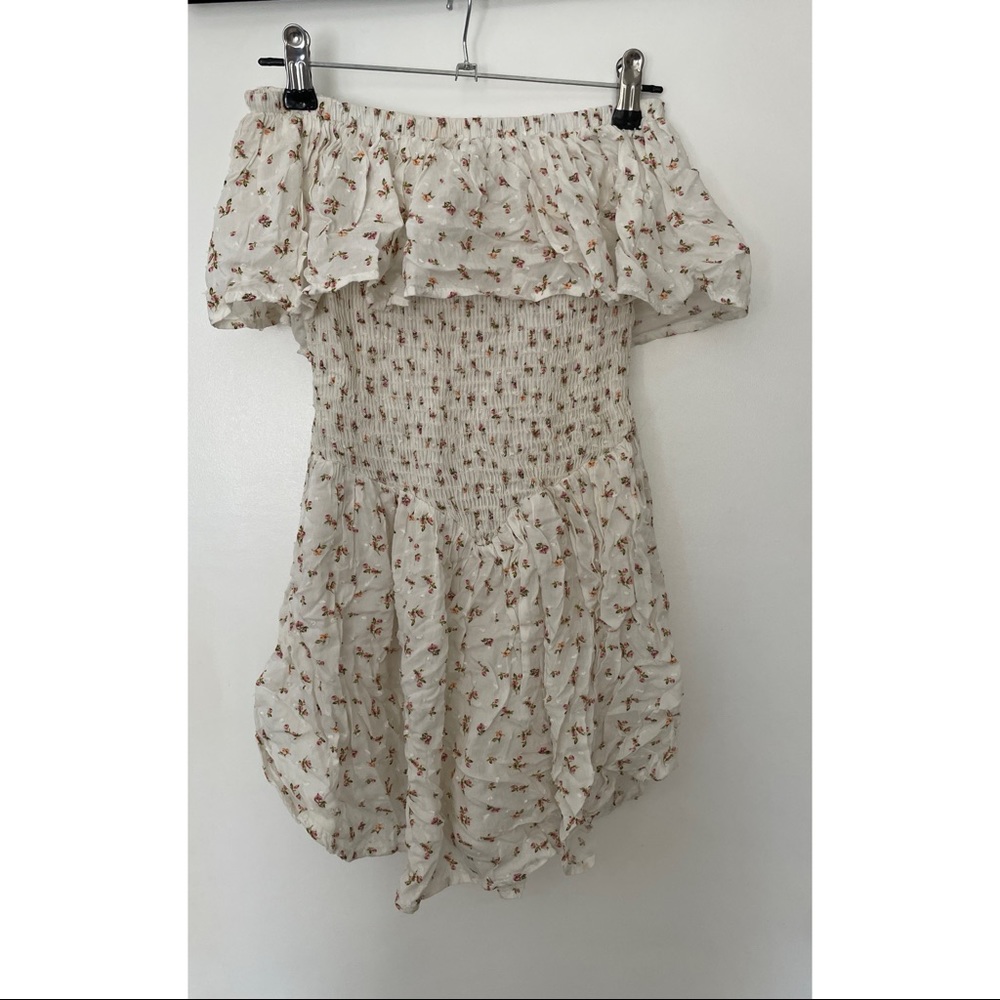 Planet Blue Blue Life xs floral romper strapless